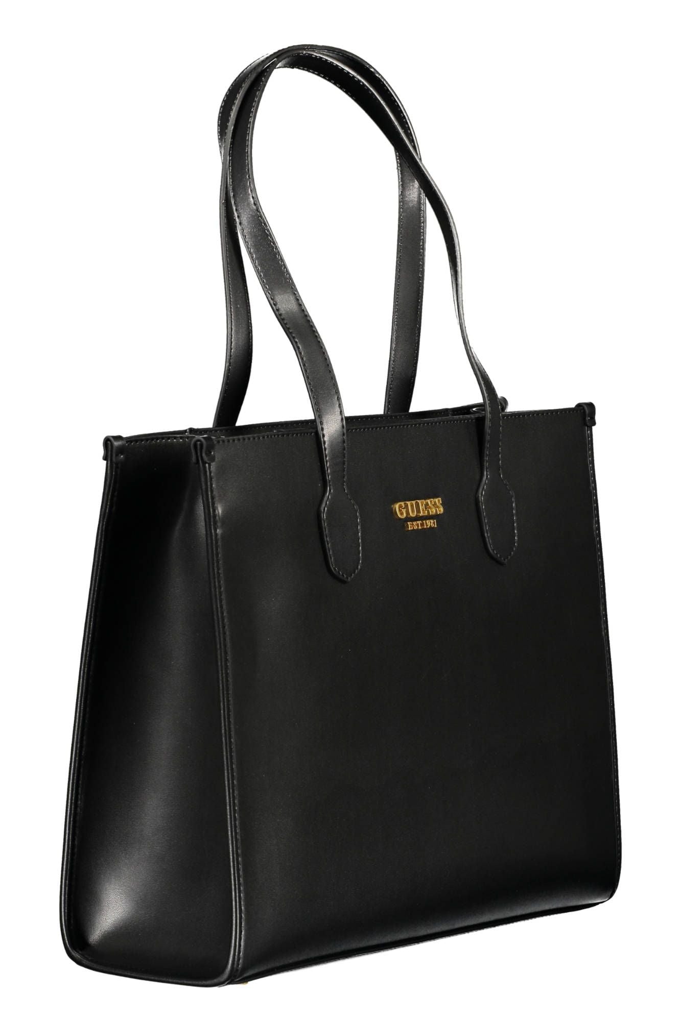 Chic Black Polyurethane Shoulder Bag