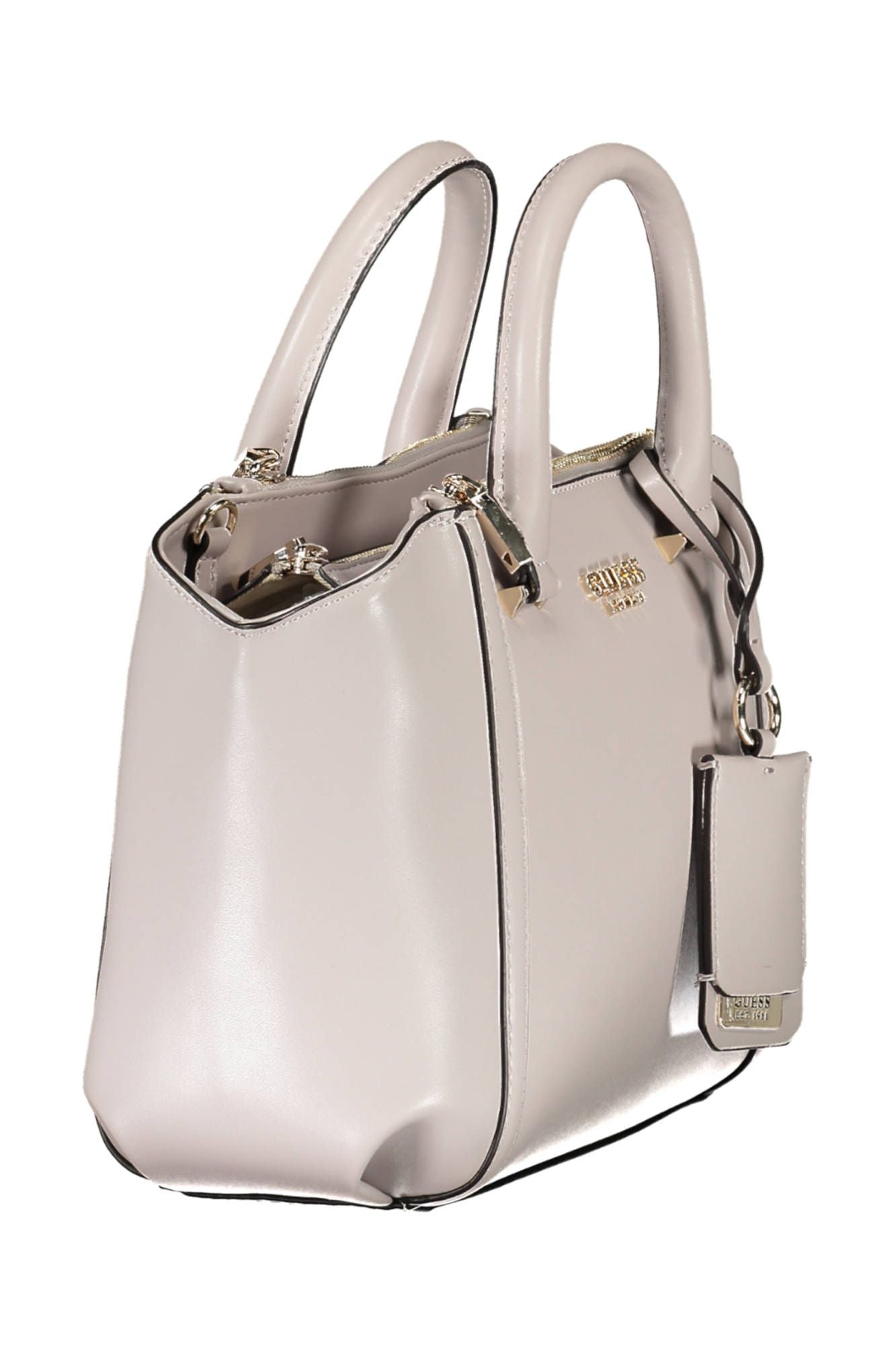 Elegant Gray Handbag with Contrasting Accents