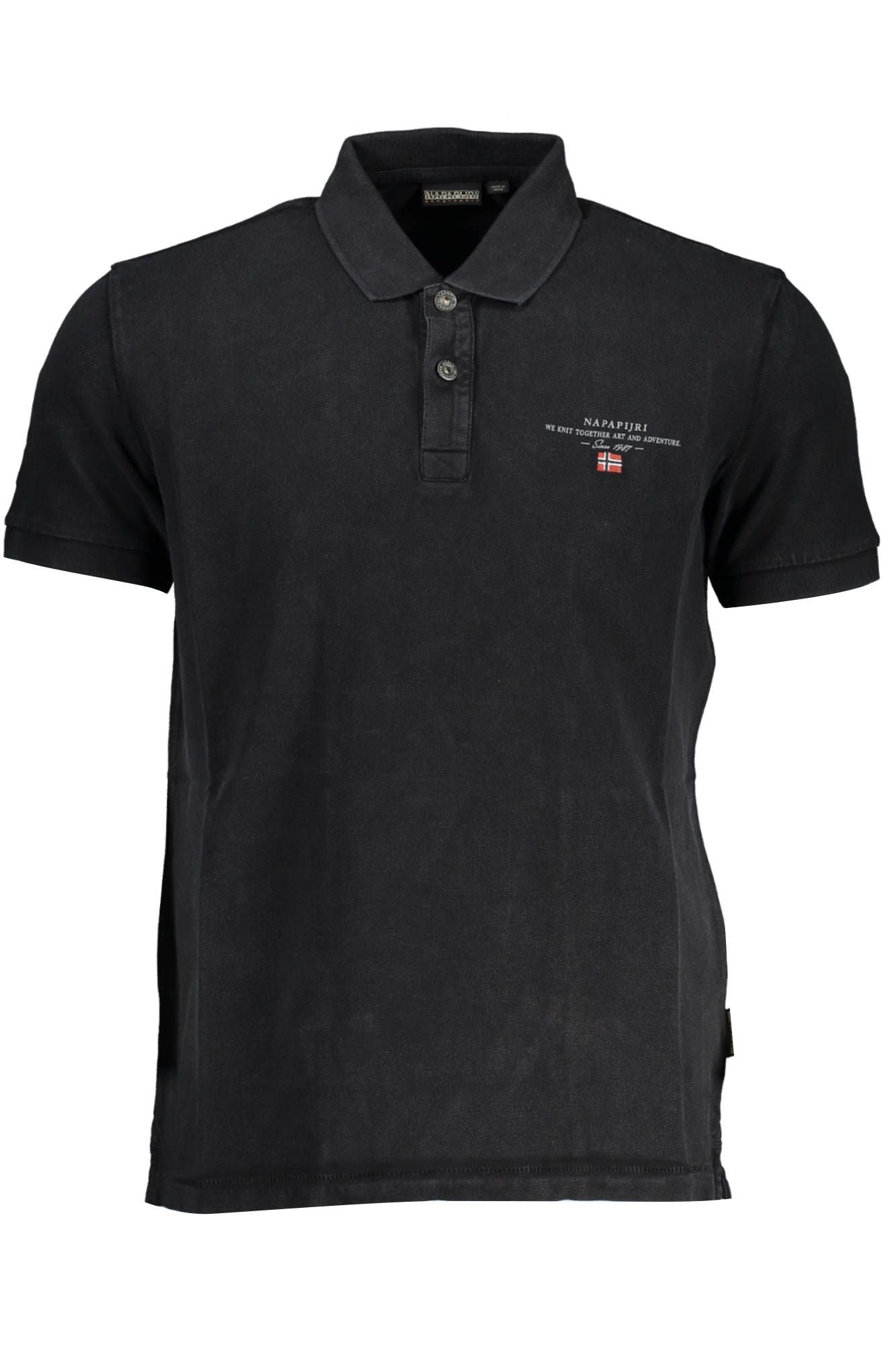 Classic Black Embroidered Polo Shirt