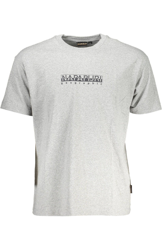 Elegant Gray Logo Tee with Timeless Appeal