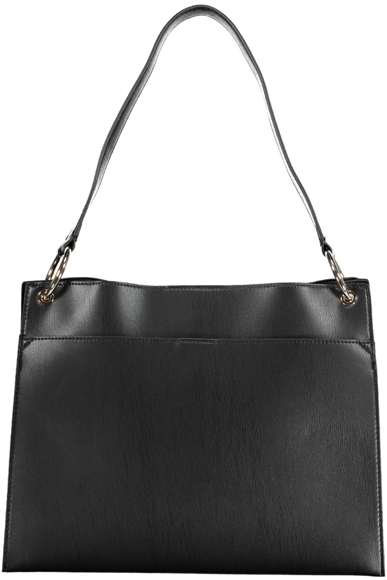 Chic Snap-Closure Shoulder Bag with Contrasting Details