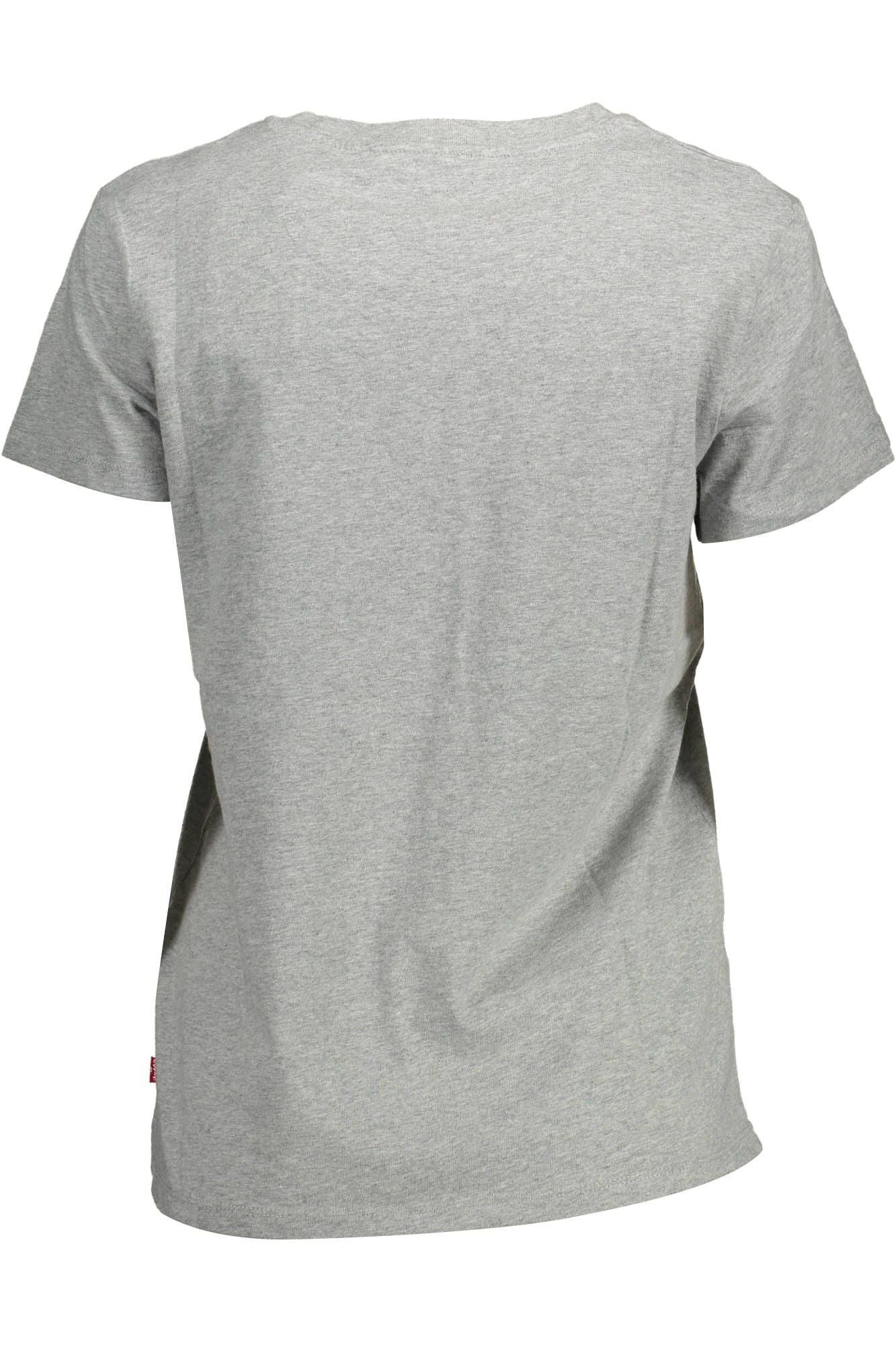 Gray Cotton Women T-Shirt