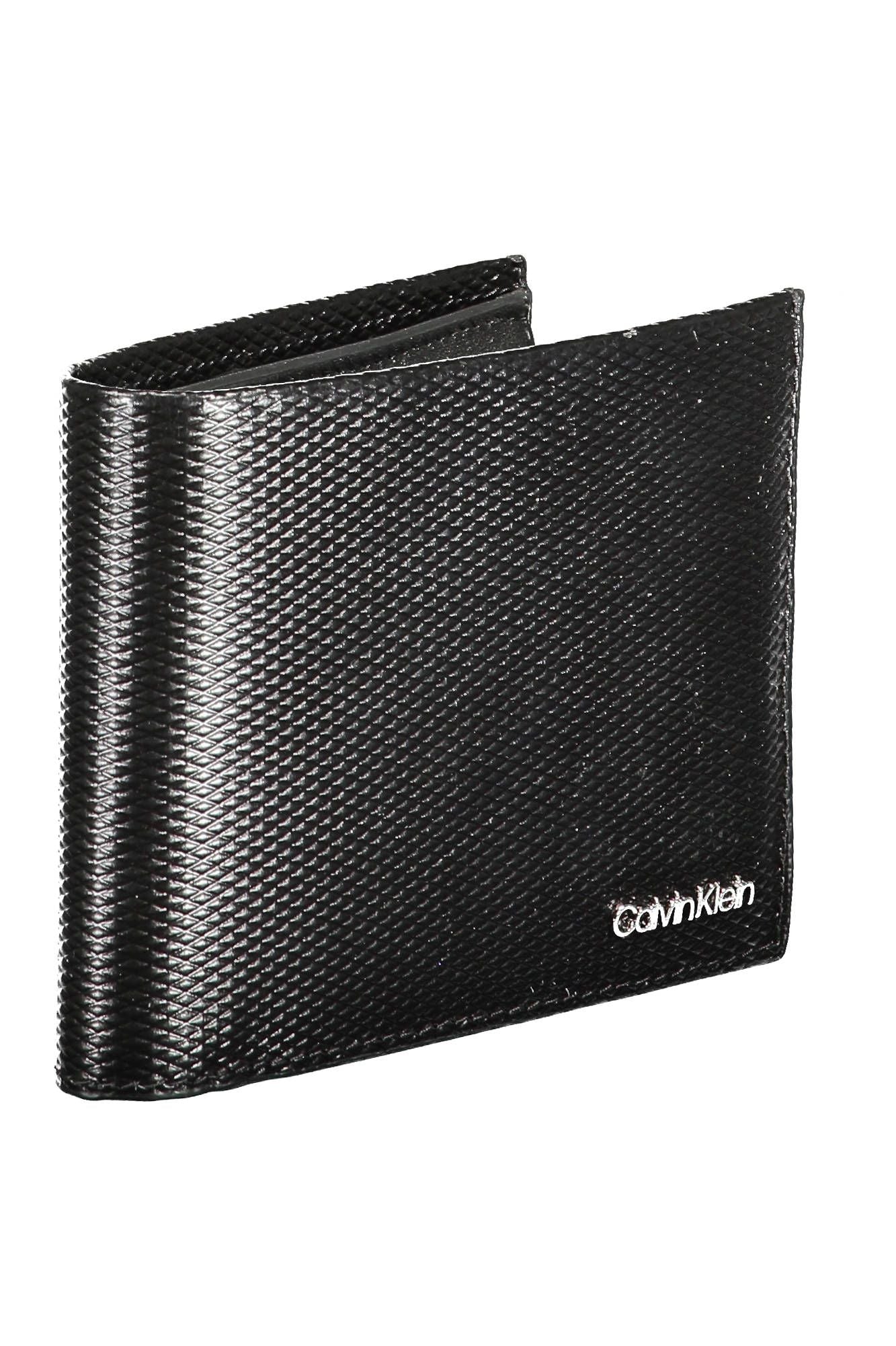 Sleek Black Leather Wallet with RFID Lock