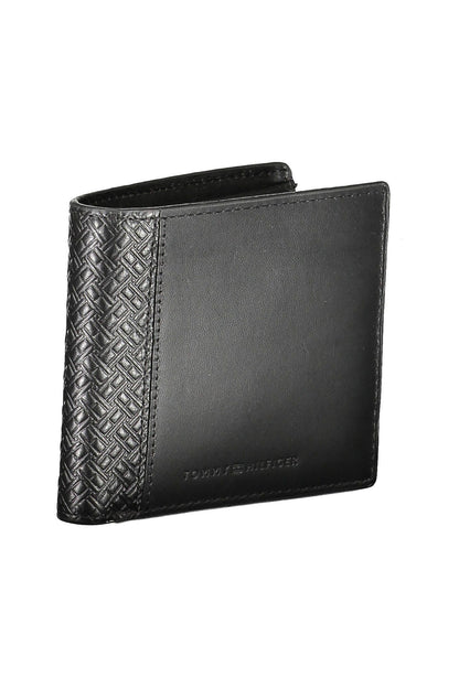 Sleek Black Leather Bi-Fold Men's Wallet