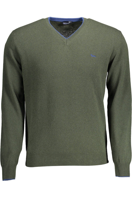 Green Wool Men Sweater