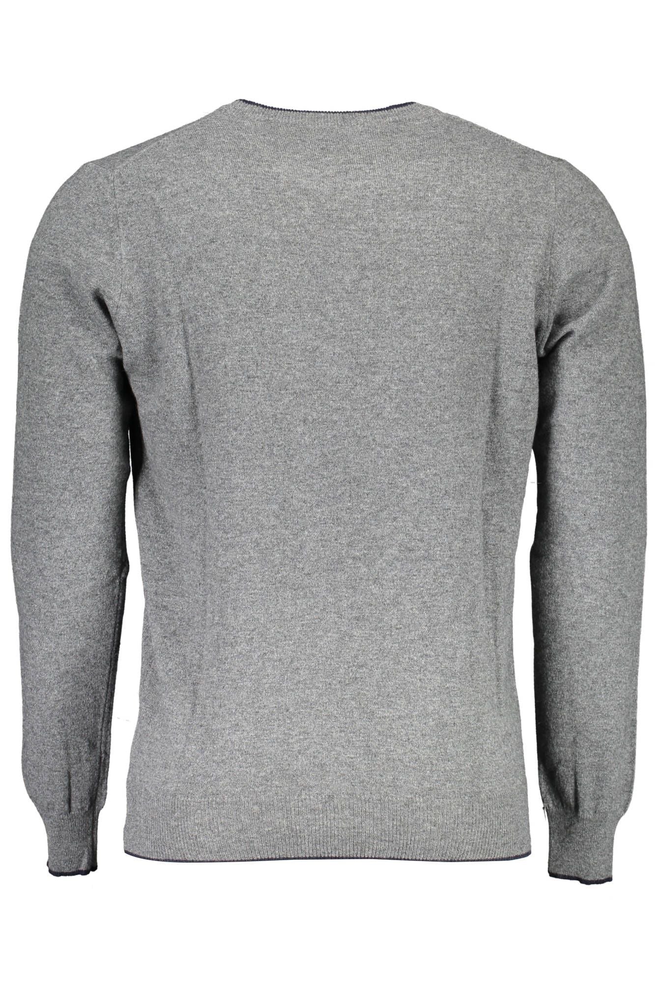 Eco-Conscious Gray Sweater with Embroidered Logo