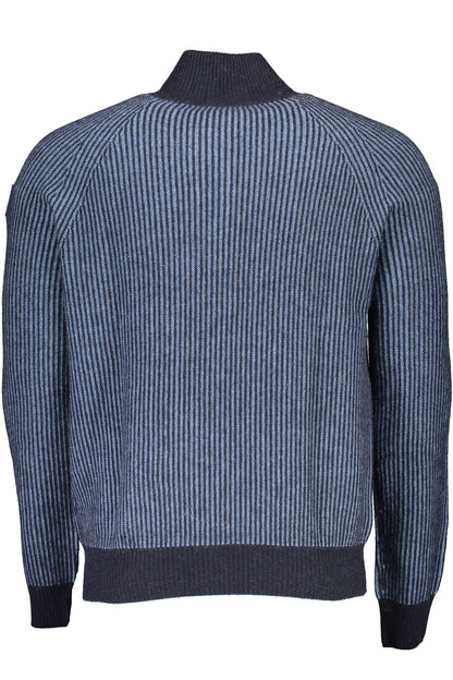 Blue Wool Men Sweater