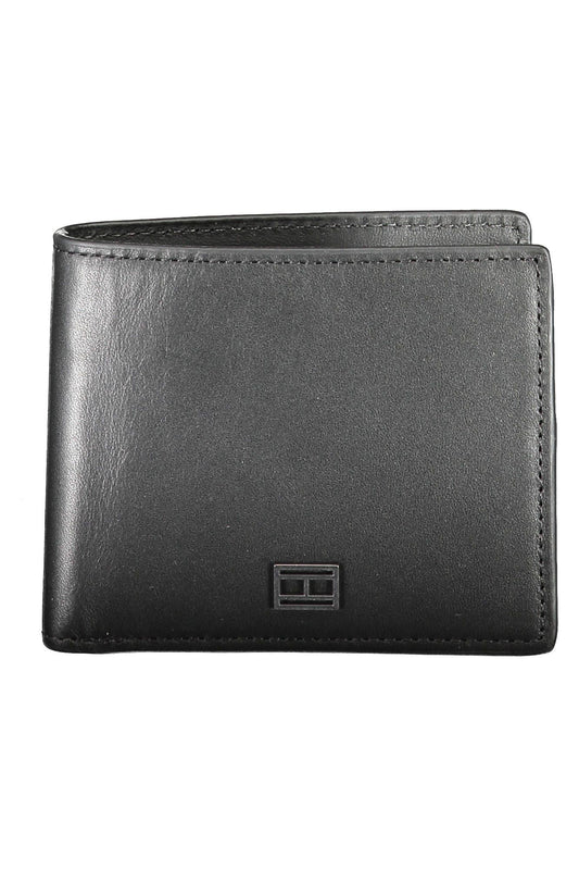 Elegant Black Leather Bi-Fold Wallet