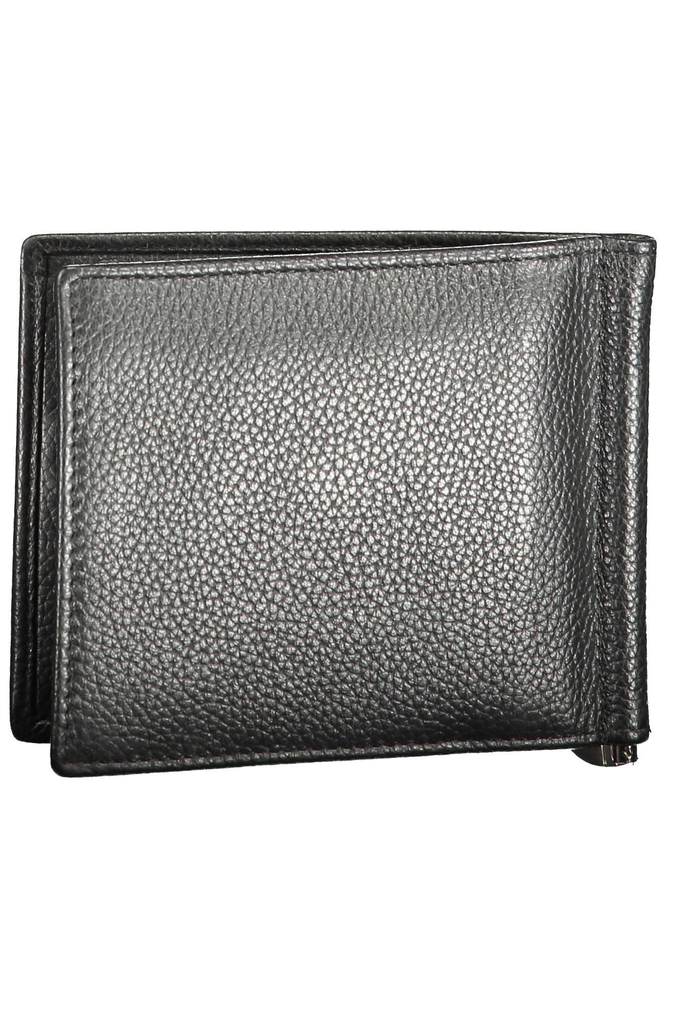 Sleek Black Leather RFID-Blocking Card Holder