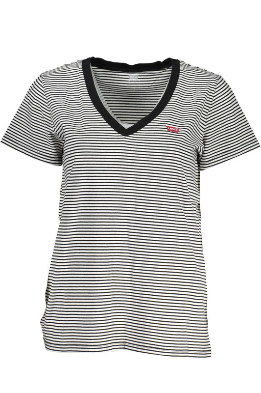 Sleek V-Neck Tee with Classic Logo