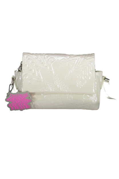 Iridescent Adjustable Shoulder Bag in White