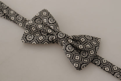 Elegant Black Silk Bow Tie