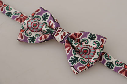 Multicolor Silk Bow Tie Elegant Accessory