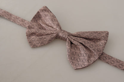 Elegant Silk Gray Bow Tie - Men's Formalwear