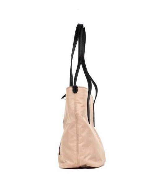 Small Rose Beige Logo Branded Econyl Nylon Tote Shoulder Handbag Purse