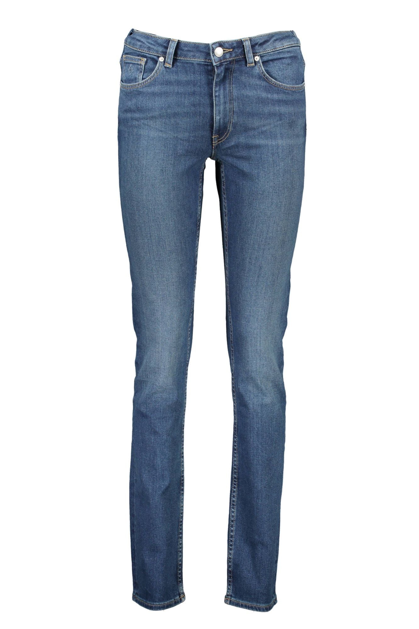 Sleek Slim-Fit Faded Jeans