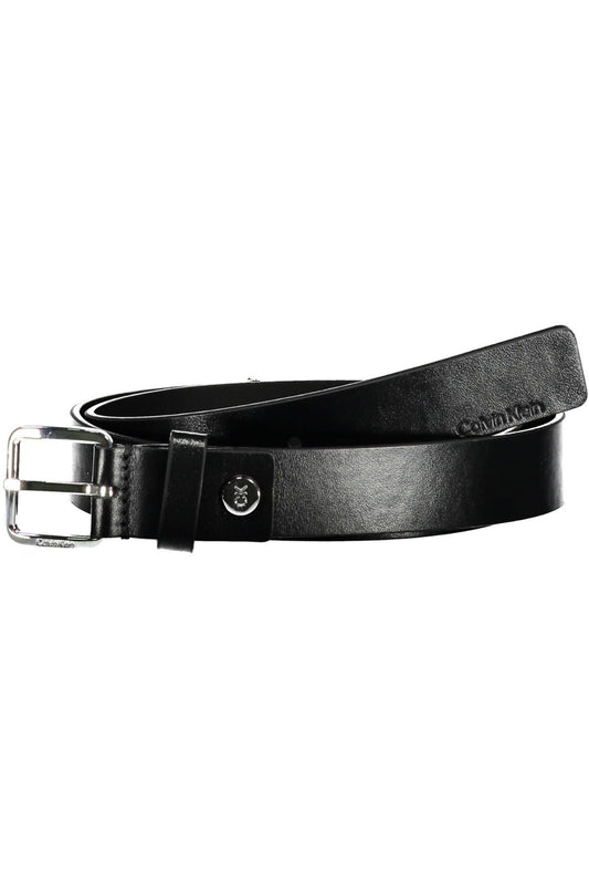 Black Leather Men Belt