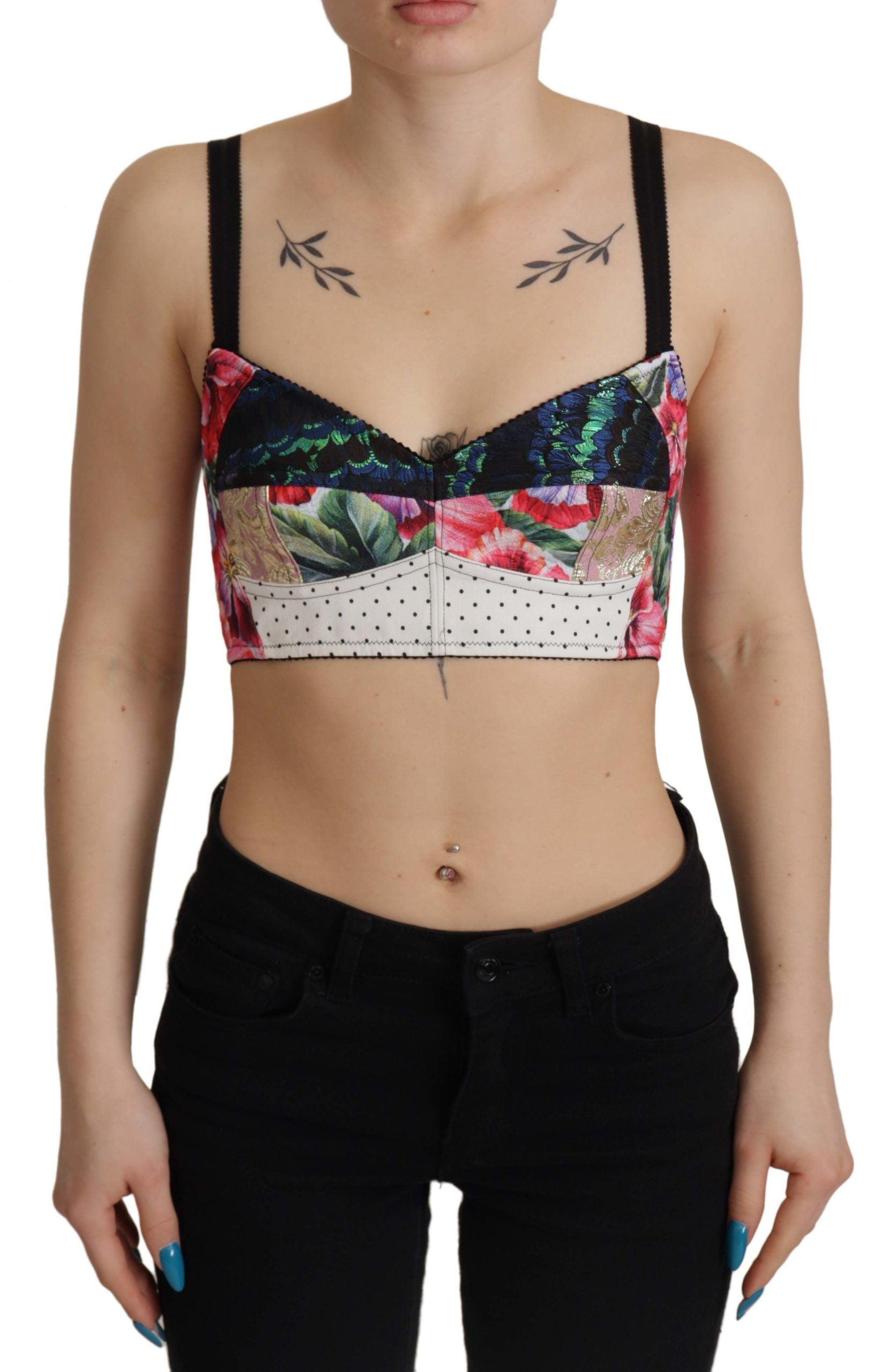 Floral Print Cropped Corset Top