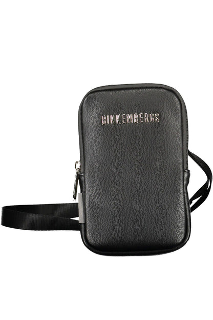 Black Polyethylene Men Shoulder Bag