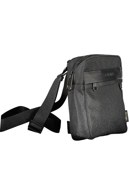 Black Polyester Men Shoulder Bag