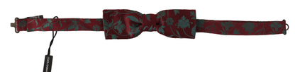 Elegant Maroon Patterned Bow Tie