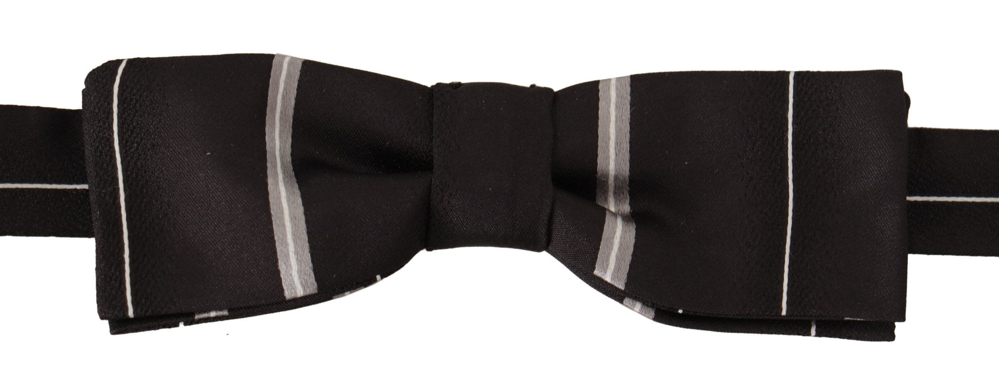 Elegant Silk Bow Tie in Black and Grey