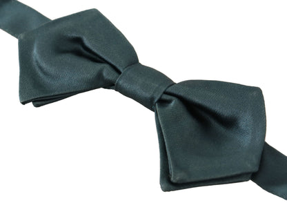 Elegant Green Silk Bow Tie