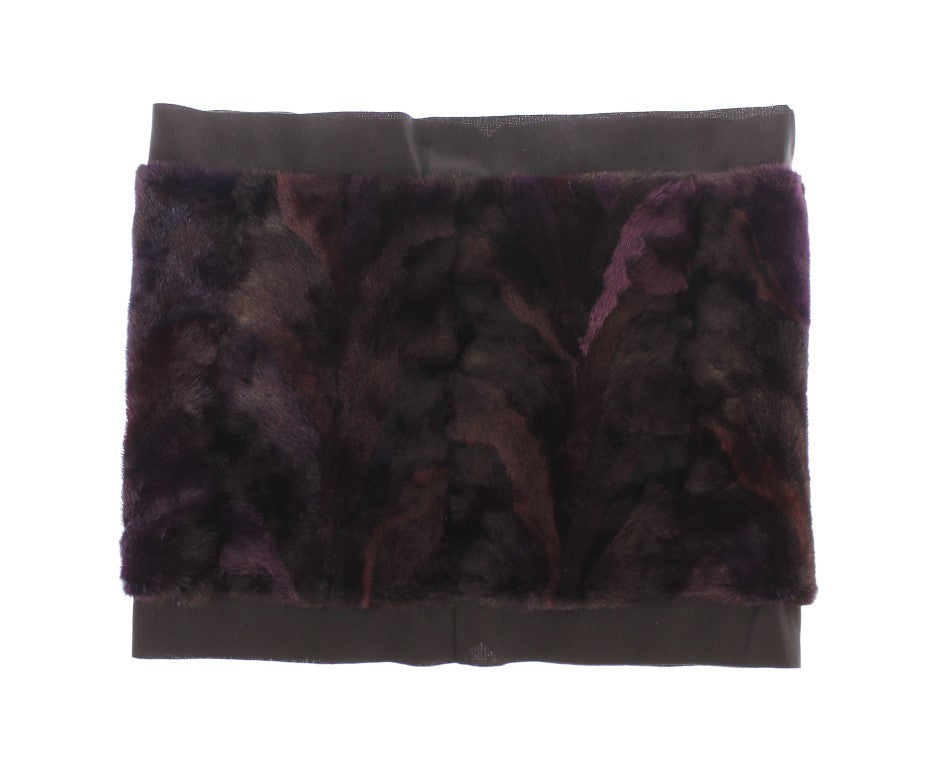 Exquisite Purple MINK Fur Scarf Wrap