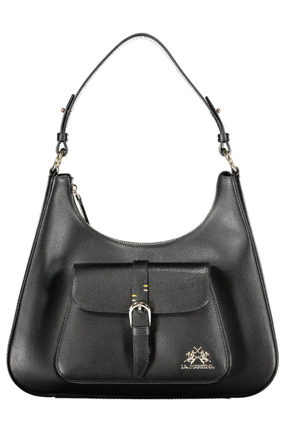 Elegant Black Leather Shoulder Bag