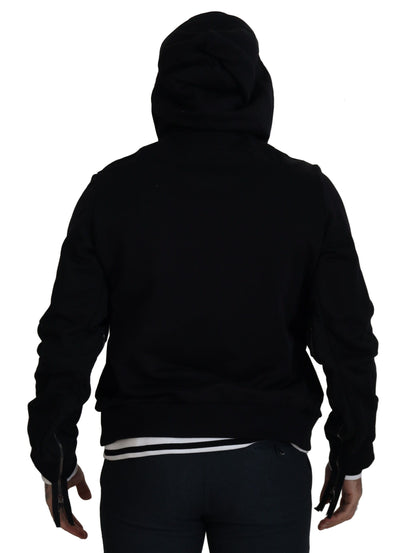 Elegant Black Bomber Jacket with Hood