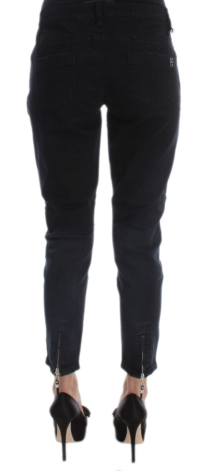 Sleek Slim Fit Black Denim Jeans