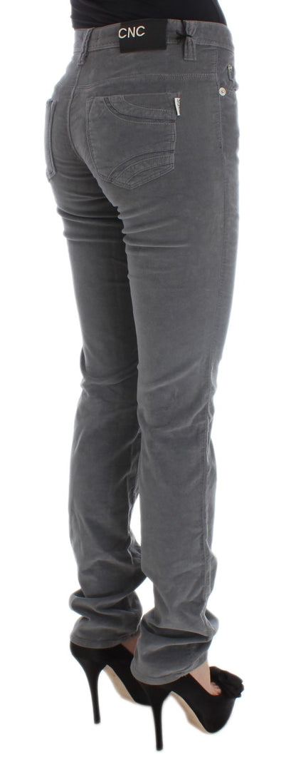 Sleek Super Slim Gray Jeans