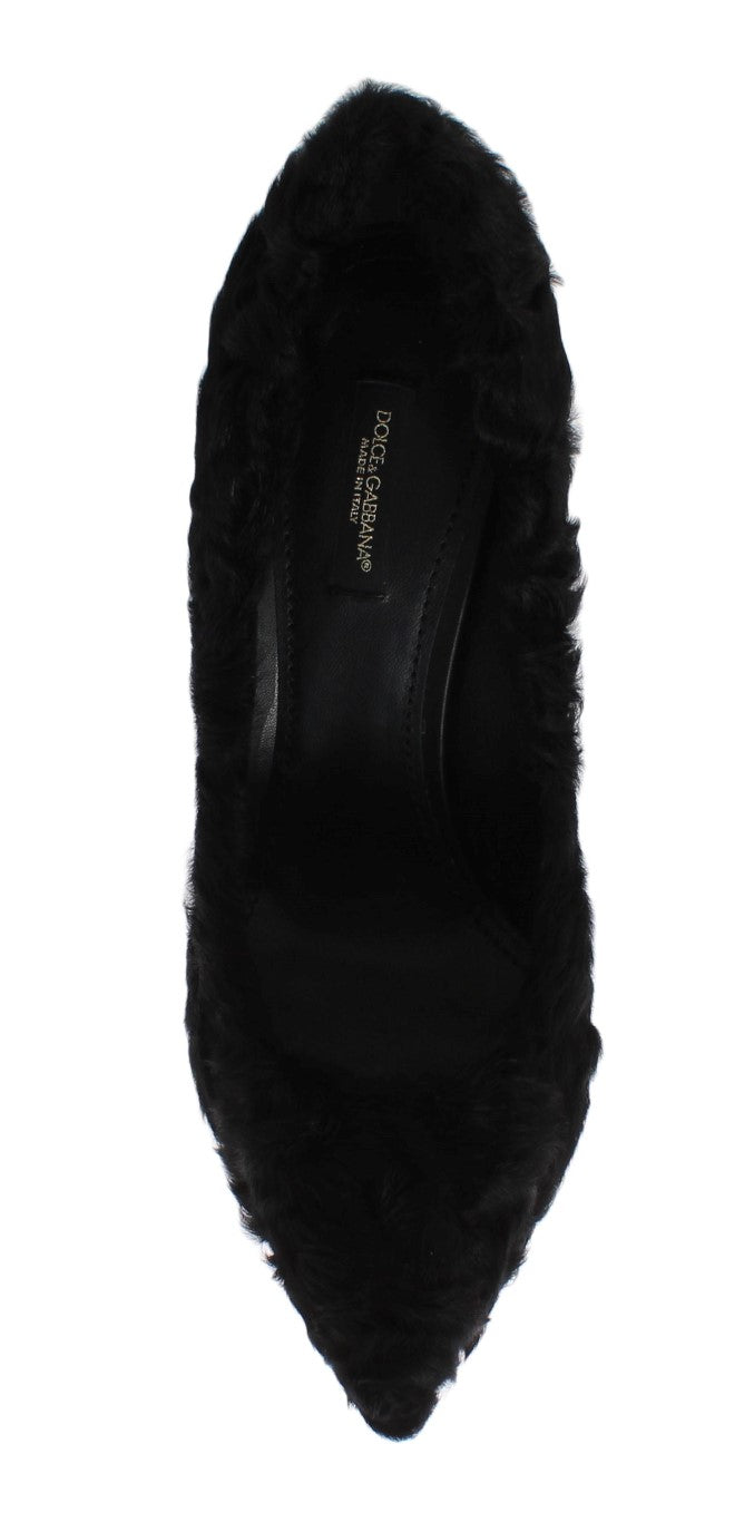 Elegant Pumps in Luxe Xiangao Fur Leather