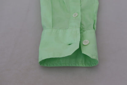 Mint Green Slim Fit Casual Button-Down Shirt