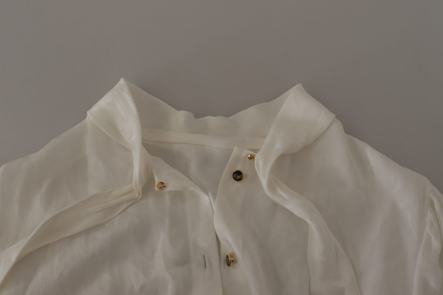 Elegant Silk Ascot Collar Blouse