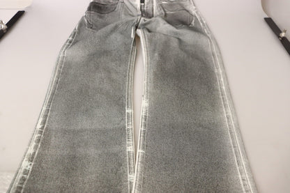 High Waist Grey Denim Elegance