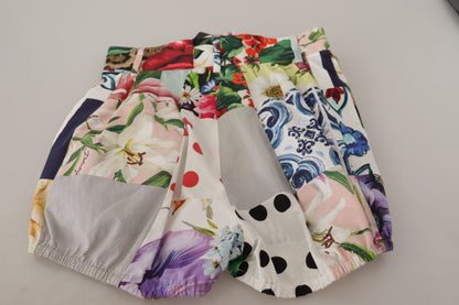 Patchwork High Waist Designer Shorts