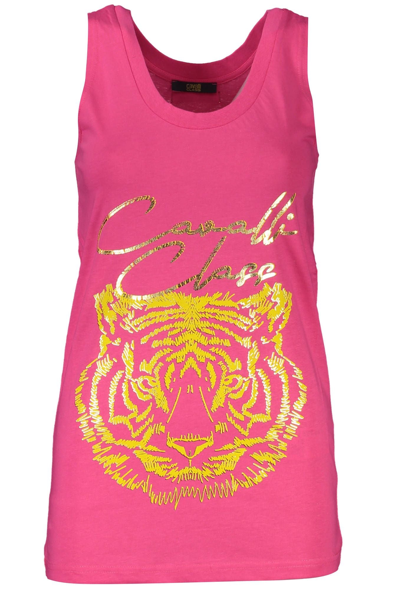 Elegant Pink Cotton Tank with Logo Print