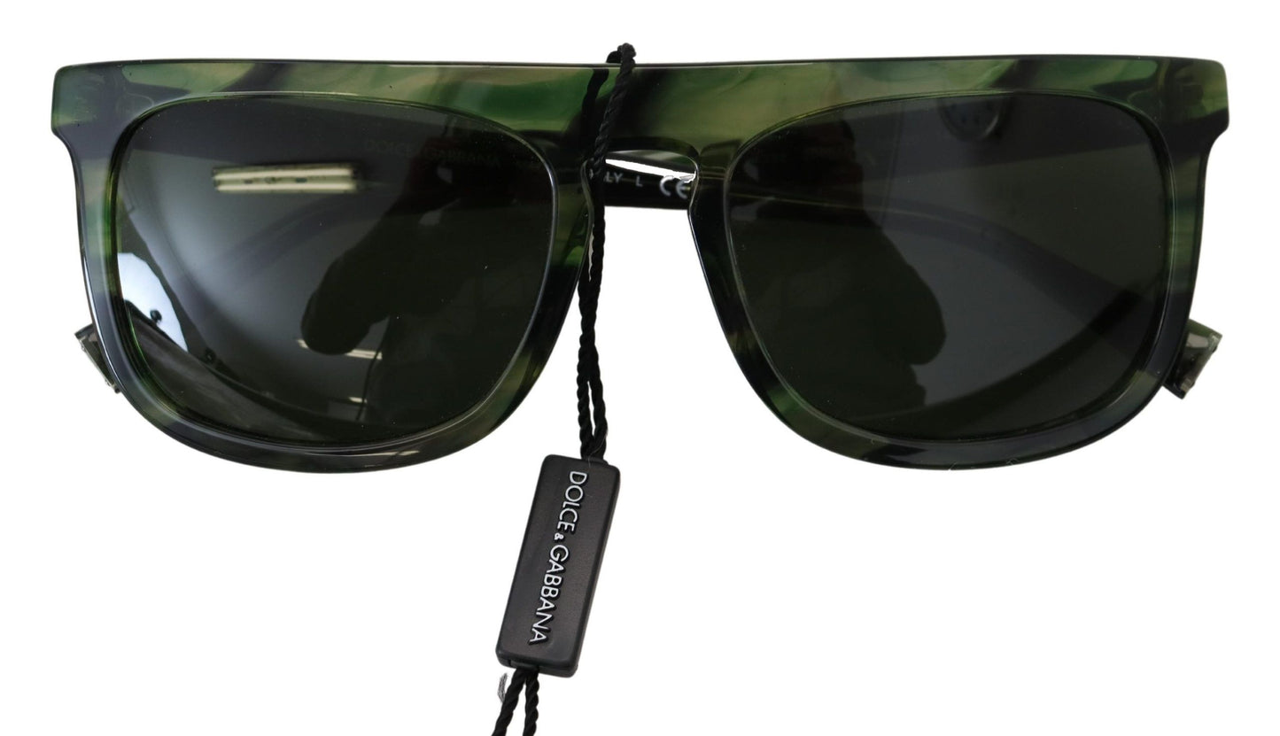 Chic Green Acetate Women's Sunglasses