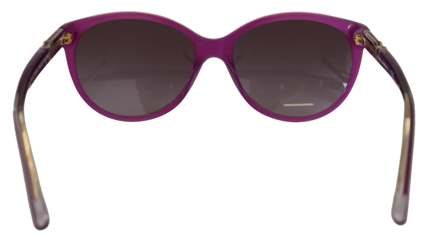 Chic Purple Acetate Round Sunglasses