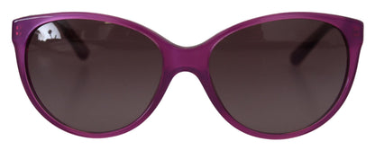 Chic Purple Acetate Round Sunglasses