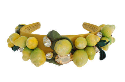 Exquisite Silk Crystal Lemon Headband Diadem