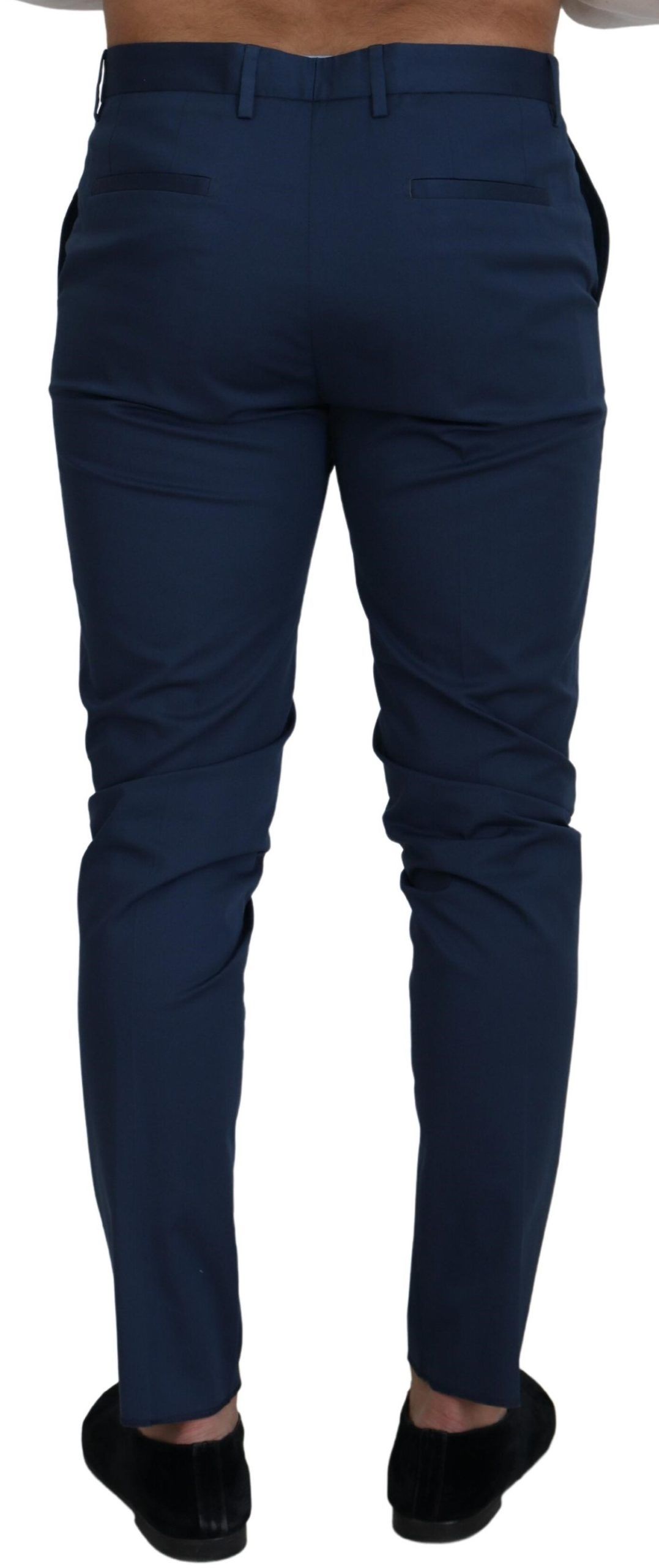 Elegant Slim Fit Chinos in Blue