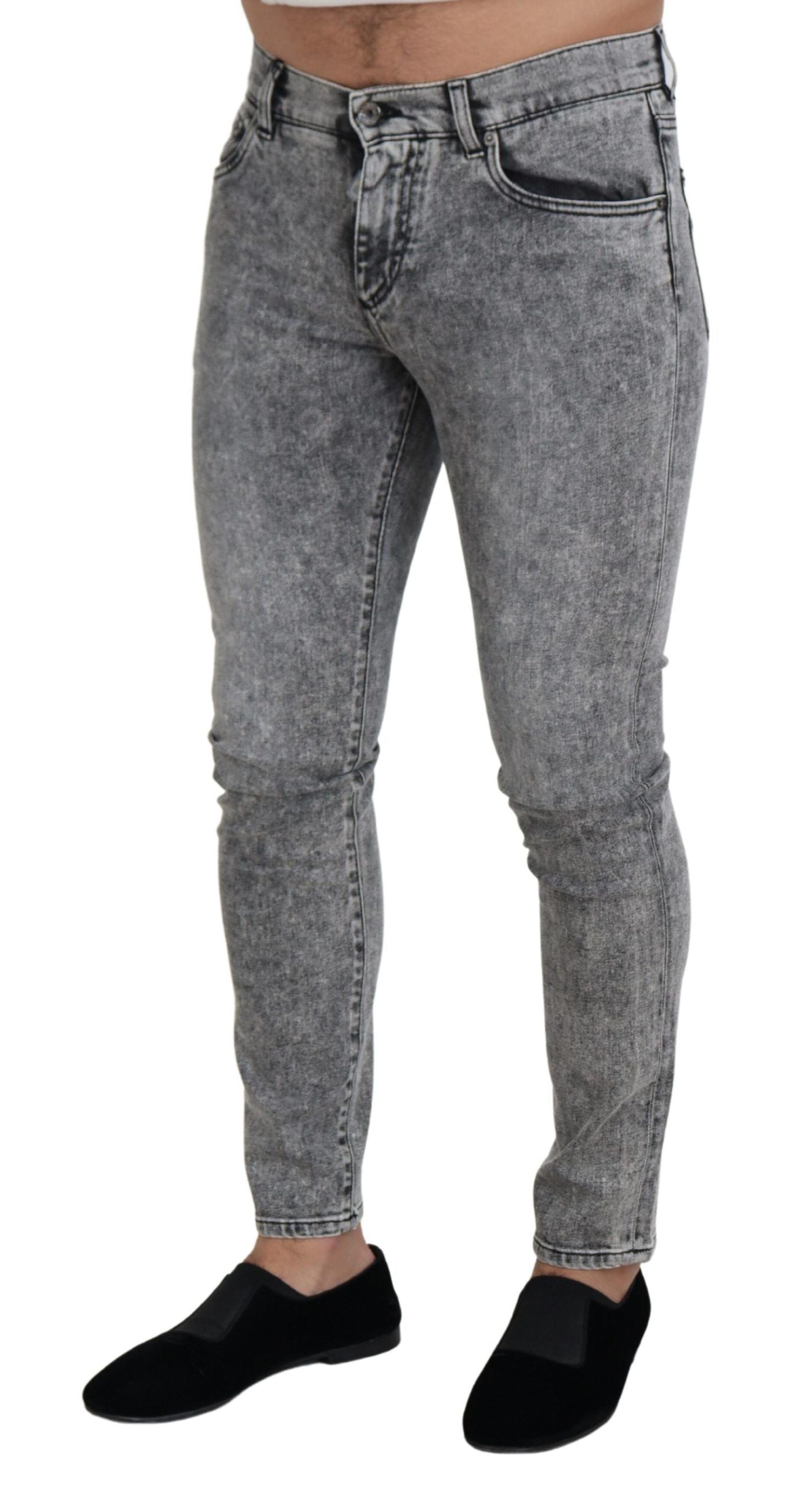 Chic Slim Fit Gray Denim