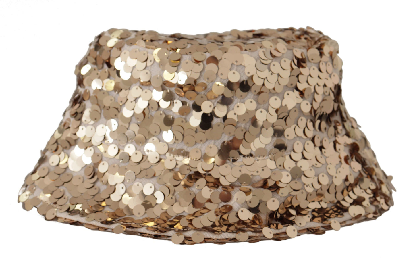 Elegant Sequined Gold Bucket Hat