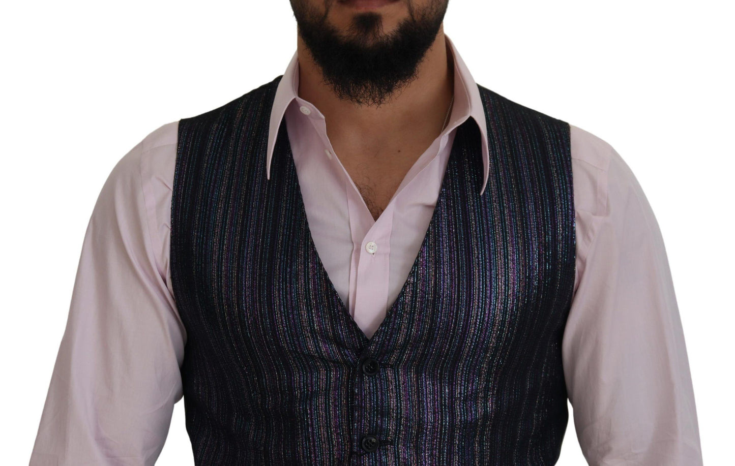 Multicolor Formal Dress Vest Luxury Blend