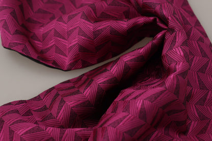 Elegant Magenta Silk Men's Scarf Wrap