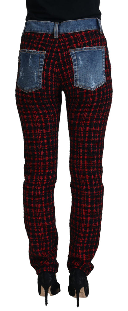 Elevated Elegance Checkered Back Denim Pants