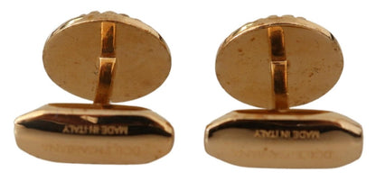 Elegant Gold Plated Brass Men's Cufflinks