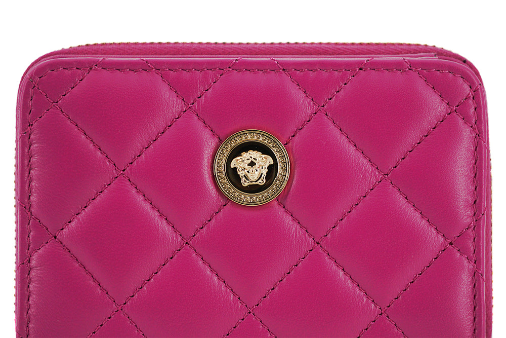 Elegant Purple Quilted Leather Wallet